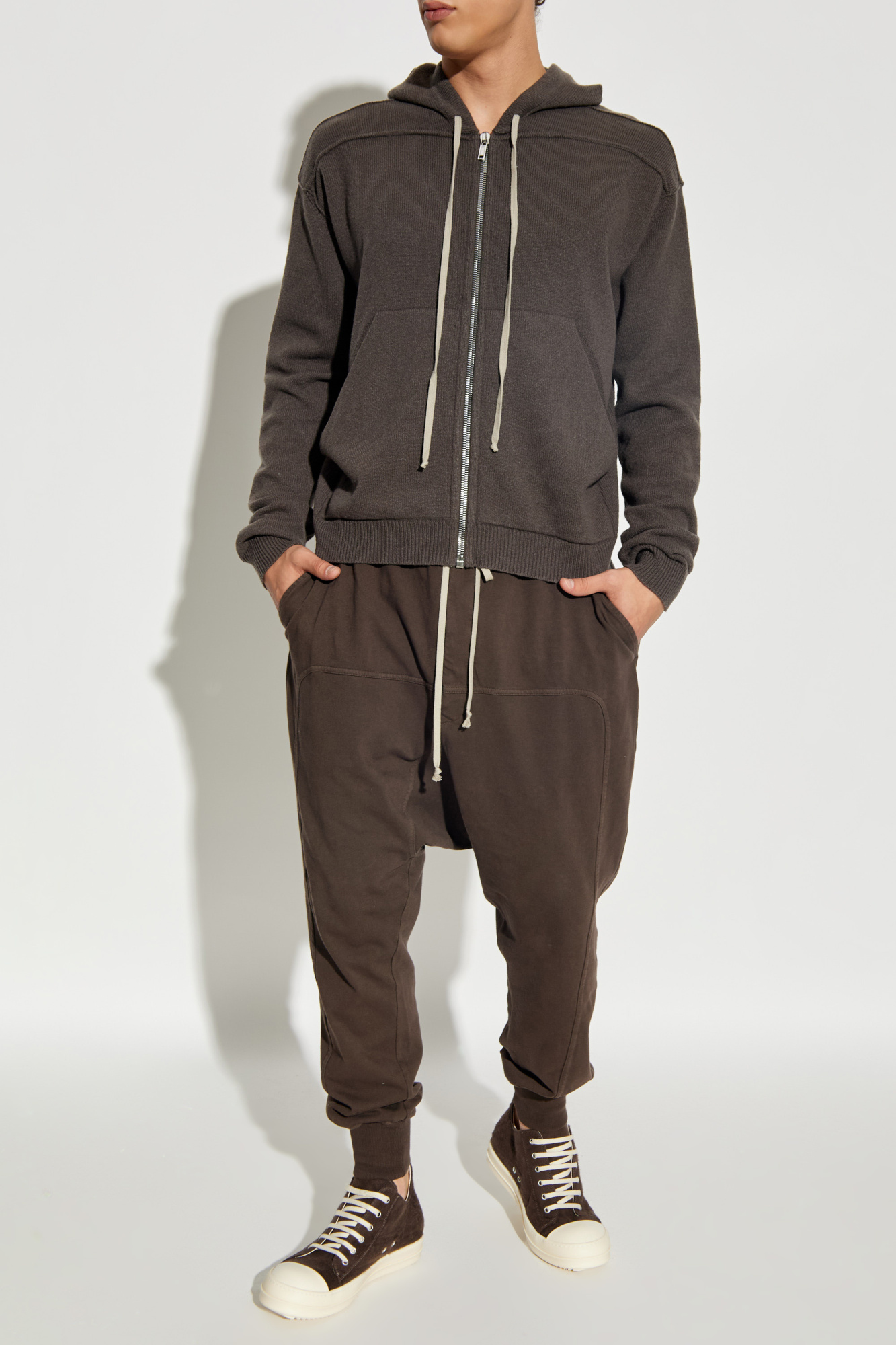 Brown Zipped sweatshirt Rick Owens - Vitkac GB